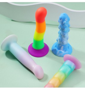 MizzZee - Liquid Silicone Fantasy Color Series Dildo (L:17cm - D:3.2cm)